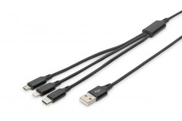 3-in-1 USB-Ladekabel, 1m 
