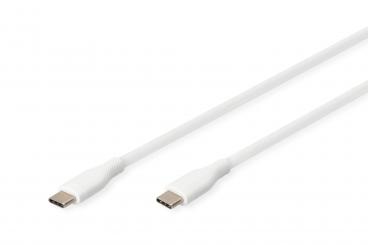 USB-C Silikon Anschlusskabel, 0,5m, weiß 