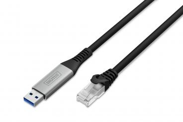 USB-A - RJ45 Ethernet Kabel, 1Gbit/s, 10m 