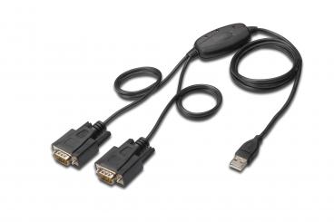 USB 2.0 zu 2x RS232-Kabel 