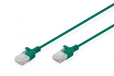 CAT 6 U-UTP Slim Patchkabel, 0,3 m, Grün 