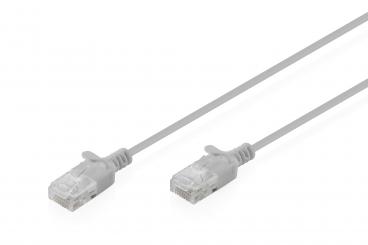 CAT 6 U-UTP Slim Patchkabel, 0,3 m, Grau 