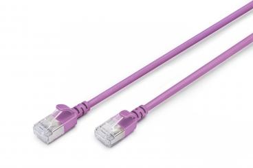 CAT 6A F-FTP Slim Patchkabel,  0,3m, Violett 