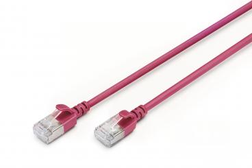 CAT 6A F-FTP Slim Patchkabel,  1,5m, Magenta 