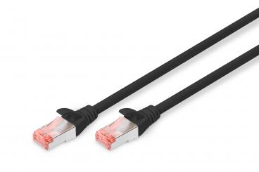 CAT 6 S/FTP Patchkabel, 0,25 m, Schwarz 