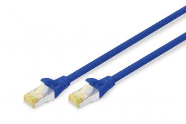 CAT 6A S/FTP Patchkabel, 0,25 m, Blau 