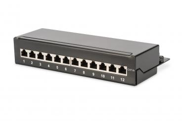 Desktop CAT 6A, Klasse EA Patch Panel, geschirmt, schwarz 