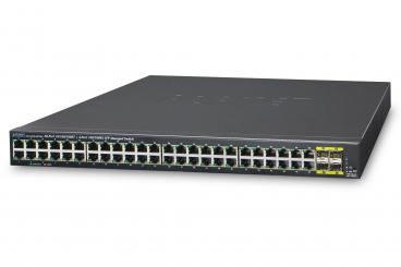 48-Port Gigabit Switch, 19 Zoll, Managed, 4 Uplinks 