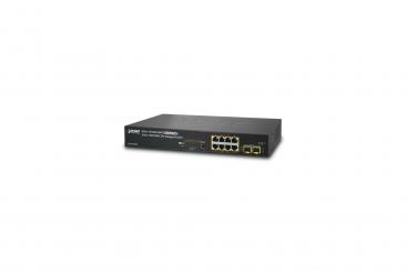 8-Port 10/100/1000T 802.3at PoE + 2-Port 100/1000X SFP Managed Switch 