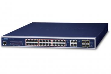 24-Port  802.3at PoE + 4-Port Gigabit TP/SFP Combo Managed Switch 