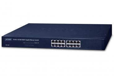 16-Port Gigabit  Switch, 19 Zoll, Unmanaged 