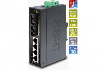 4-Port 10/100Base-TX + 2-Port 100Base-FX Industrial Ethernet Switch 